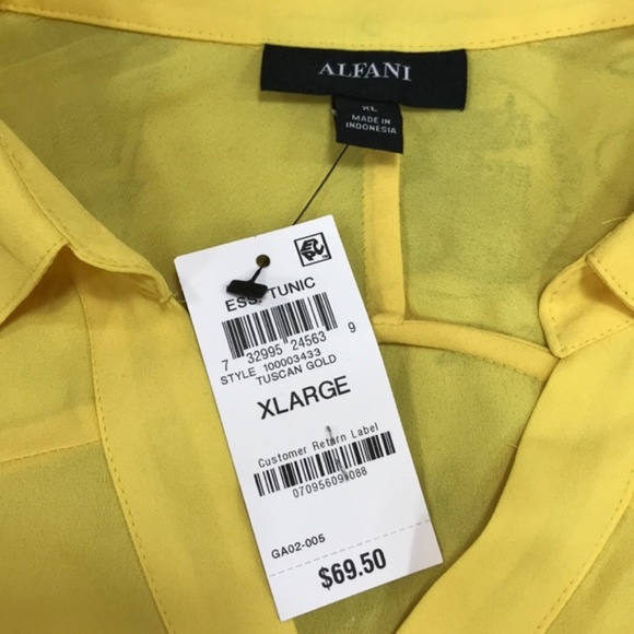 Alfani Roll-Tab Tunic Shirt - Picture 5 of 5